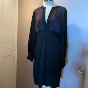 DIANE VON FURSTENBERG BLACK COCTAIL 95% SILK DRESS SIZE 12